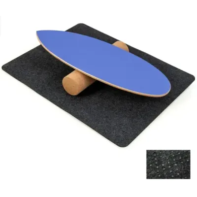 Balanční deska ze dřeva Balanční deska Balanční trenažér Trickboard pro domácnost včetně korkové role Tmavě modrá