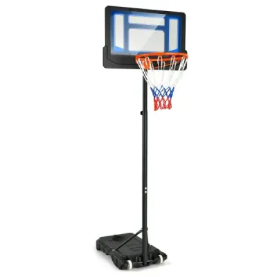 Basketbalový stojan 90/158-210 cm výškově nastavitelný basketbalový koš se stojanem odolný vůči povětrnostním vlivůmmodré