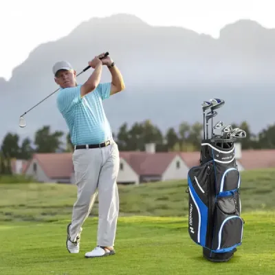 9-dílná kompletní sada golfových holí pro praváky s obaly na hole