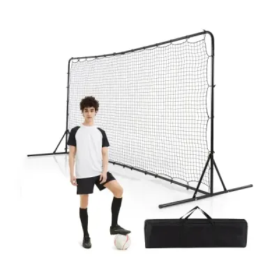 Fotbalová branka pro děti 372,5 x 182,5 cm Fotbalové branky na zahradu Fotbalová branka s taškou na přenášení černá