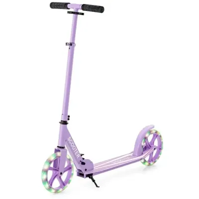 Scooter Skládací skútr Výškově nastavitelný městský skútr Nosnost 100 kg Fialová