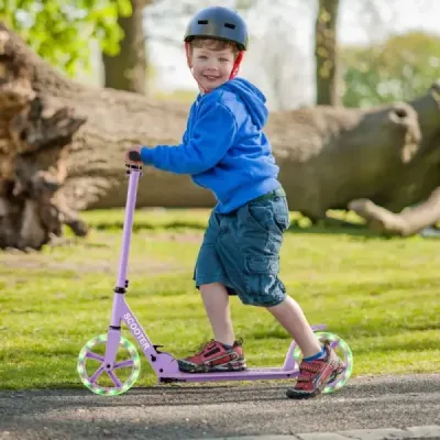 Scooter Skládací skútr Výškově nastavitelný městský skútr Nosnost 100 kg Fialová