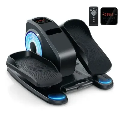 Eliptický trenažér pod stůl elektrický pedálový trenažér pro seniory tichý fitness stroj černý