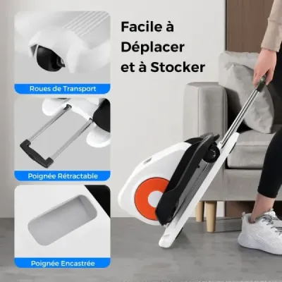 Eliptický trenažér pod stůl elektrický pedálový trenažér pro seniory tichý fitness stroj černý