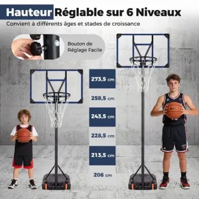 Výškově nastavitelný basketbalový stojan Venkovní basketbalový koš s kolečky a stojanem Basketbalové hřiště