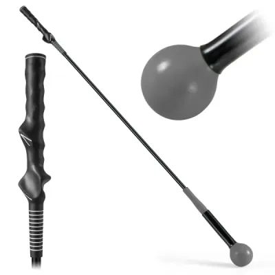 120cm golfový trenažér se zátěžovou hlavou golfová tréninková pomůcka trenažér švihu šedý