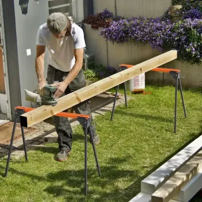 2 x pracovní koza na řezání Sklápěcí lešení s nosností do 500 kg 96,5 x 47 x 76 cm