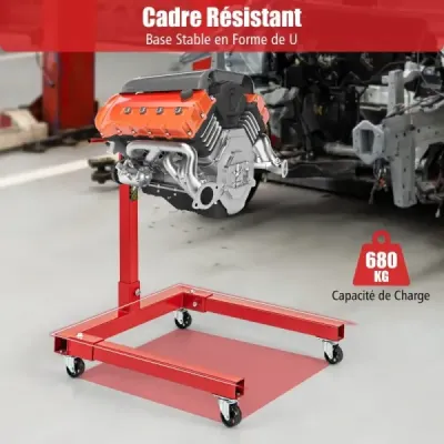 Stojan na motor 680 kg Zvedák motoru otočný o 360° se 4 nastavitelnými rameny Držák motoru pro garáže