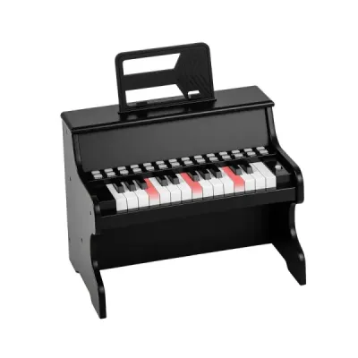 25klávesové mini digitální piano pro děti, elektrické piano s nastavitelnou rychlostí, černé
