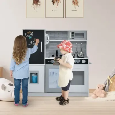Kuchyňka na hraní kuchyňka hrací sada pro batolata s deskou 82 x 24 x 80 cm bílá
