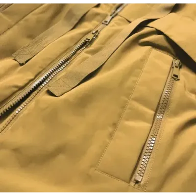 Dámská zimní bunda z kombinovaných materiálů MODA708 žlutá