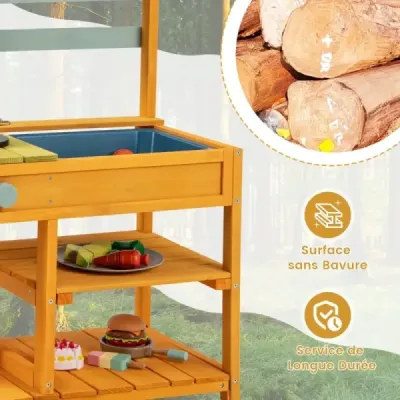 Proměňte čas hry v kulinářské dobrodružství s naší Mud Kitchen! Tato bahenní kuchyňka je vyrobena z kvalitního smrkového dřeva a