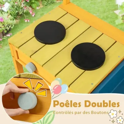 Proměňte čas hry v kulinářské dobrodružství s naší Mud Kitchen! Tato bahenní kuchyňka je vyrobena z kvalitního smrkového dřeva a