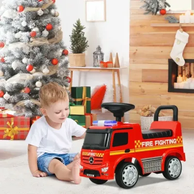 Dětské hasičské auto s licencí Mercedes Benz 62 x 29 x 43 cm červené
