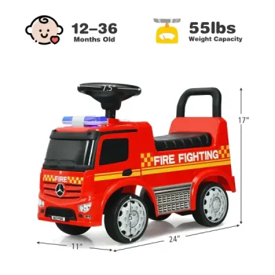Dětské hasičské auto s licencí Mercedes Benz 62 x 29 x 43 cm červené