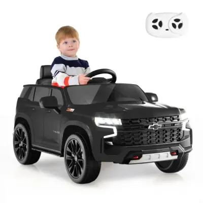 Dětské elektrické autíčko Chevrolet s 2,4G dálkovým ovládáním, odpružením, světly a hudbou, černé