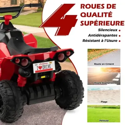 Elektrická dětská čtyřkolka 12V s rychlostí 2,2/4,3 KM/H & Klakson, hudba & LED světla elektrická quad zelená