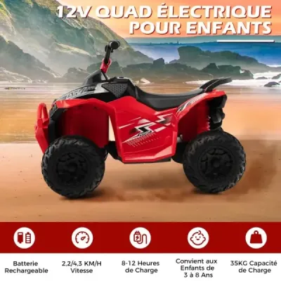 Elektrická dětská čtyřkolka 12V s rychlostí 2,2/4,3 KM/H & Klakson, hudba & LED světla elektrická quad zelená