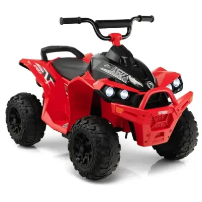 Elektrická dětská čtyřkolka 12V s rychlostí 2,2/4,3 KM/H & Klakson, hudba & LED světla elektrická quad zelená