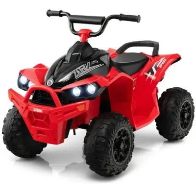 Elektrická dětská čtyřkolka 12V s rychlostí 2,2/4,3 KM/H & Klakson, hudba & LED světla elektrická quad zelená