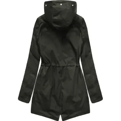 Dámská oboustranná zimní bunda MODA2636 army-šedá