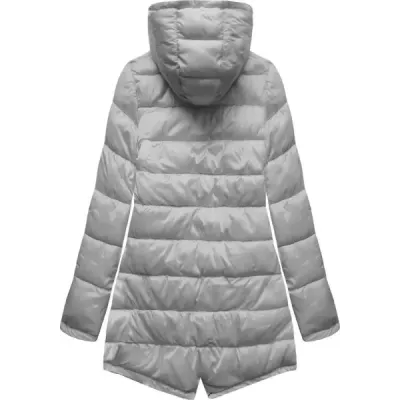 Dámská oboustranná zimní bunda MODA2636 army-šedá
