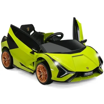 12V Lamborghini dětské elektrické autíčko s 2,4G dálkovým ovládáním Dětské autíčko 3-5km/h s MP3 Zelené