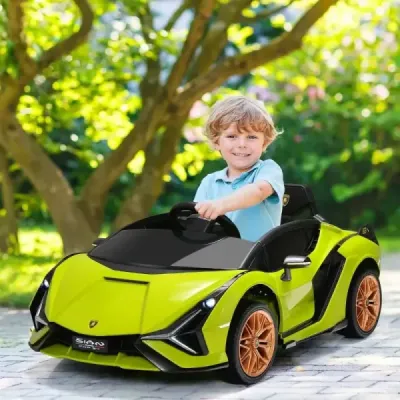 12V Lamborghini dětské elektrické autíčko s 2,4G dálkovým ovládáním Dětské autíčko 3-5km/h s MP3 Zelené