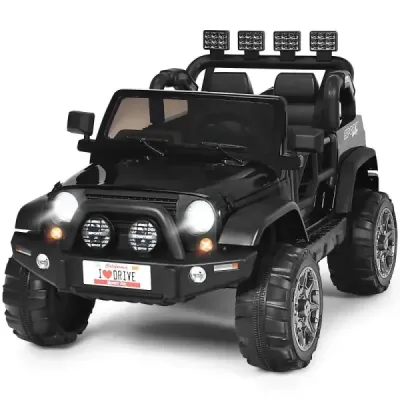 12V elektrické auto na baterie se 2 sedadly, 123 x 80 x 80 cm, černé