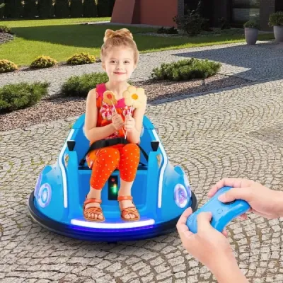 12V dětské odrážedlo s 360-stupňovou rotací, hudbou a světly a dálkovým ovládáním fialové