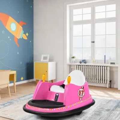 6V dětské nárazníkové auto elektrická vozidla se světly a hudbou 57 x 75 x 42 cm fialová