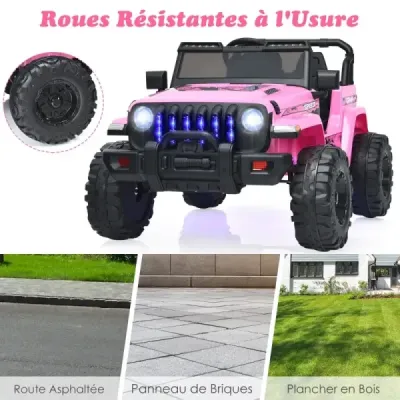 Dětský nákladní automobil Elektrický vůz na baterie se 2 sedadly 114 x 78 x 67 cm Růžová