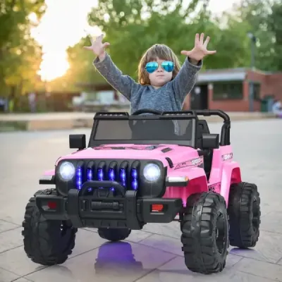 Dětský nákladní automobil Elektrický vůz na baterie se 2 sedadly 114 x 78 x 67 cm Růžová