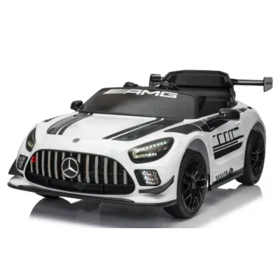 Dětské autíčko Mercedes-AMG GT3 s licencí a dálkovým ovládáním 3 rychlosti Bílé