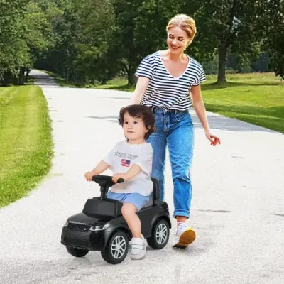 Posuvné auto s úložným prostorem Posuvné vozidlo Posuvné auto Dětské auto Posuvné auto Autíčko na hraní Černá barva