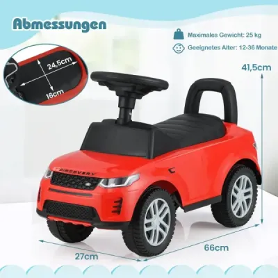 Posuvné auto s úložným prostorem Posuvné vozidlo Posuvné auto Dětské auto Posuvné auto Autíčko na hraní Červené