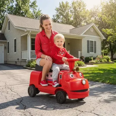 Dětské elektrické autíčko 12V, elektrické odrážedlo se 2 sedadly a 2 motory, 95 x 41 x 51 cm, červené