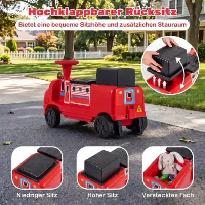 Dětské elektrické autíčko 12V, elektrické odrážedlo se 2 sedadly a 2 motory, 95 x 41 x 51 cm, červené