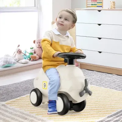 Skluzavkové auto v leteckém vzhledu s roztomilou vrtulou skluzavkové auto skluzavkové auto bílé