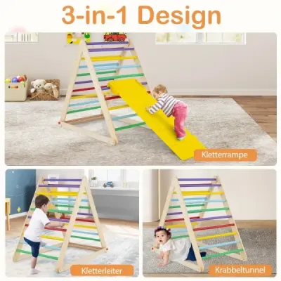 Lezecký trojúhelník s žebříkem Skládací prolézačka Příčkový trojúhelník pro rozvoj Colorful