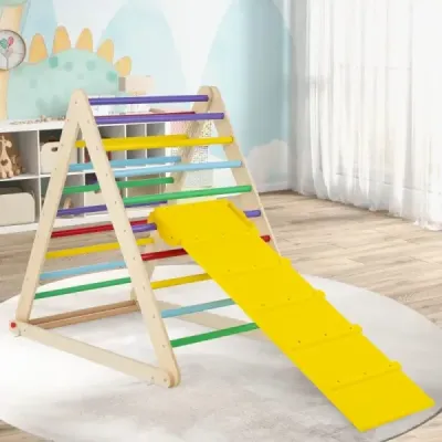 Lezecký trojúhelník s žebříkem Skládací prolézačka Příčkový trojúhelník pro rozvoj Colorful