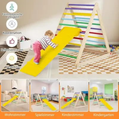 Lezecký trojúhelník s žebříkem Skládací prolézačka Příčkový trojúhelník pro rozvoj Colorful