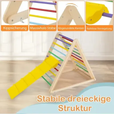 Lezecký trojúhelník s žebříkem Skládací prolézačka Příčkový trojúhelník pro rozvoj Colorful