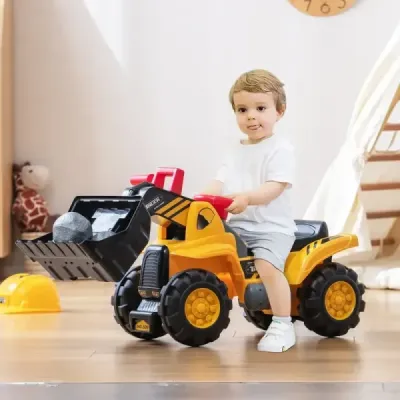 Sedadlový bagr s vestavěným úložným prostorem dětský bagr se 4 zvukovými tlačítky hračka bagru