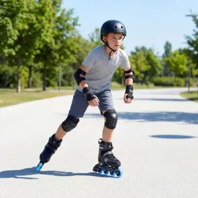 Dětské inline brusle, věk 7-9 let, nastavitelné ve 4 směrech, svítící kolečka použití uvnitř i venku, pro začátečníky, šedé