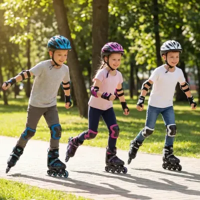 Dětské kolečkové brusle, 4 nastavitelné velikosti, inline brusle se svítícími kolečky, velikost M (EU 32-36)