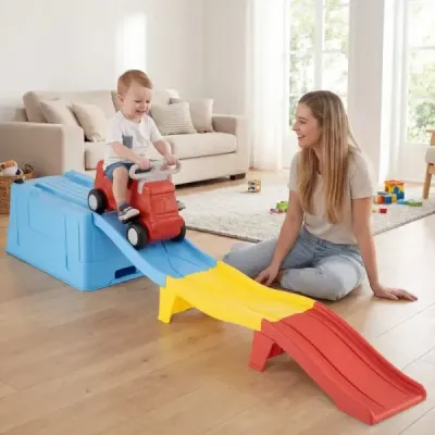 Dětská horská dráha s rozkládací funkcí Up & Down, modrá + žlutá + červená