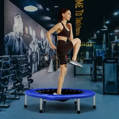 Trampolína 97 cm Mini skládací trampolína Skládací fitness trampolína Blue