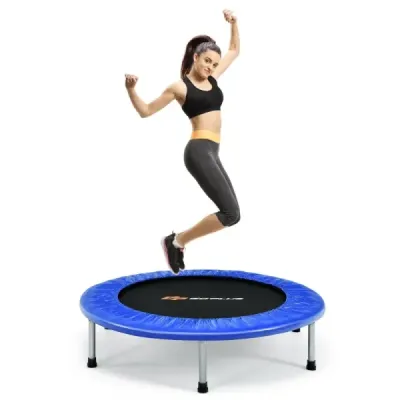 Trampolína 97 cm Mini skládací trampolína Skládací fitness trampolína Blue