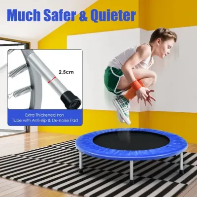 Trampolína 97 cm Mini skládací trampolína Skládací fitness trampolína Blue